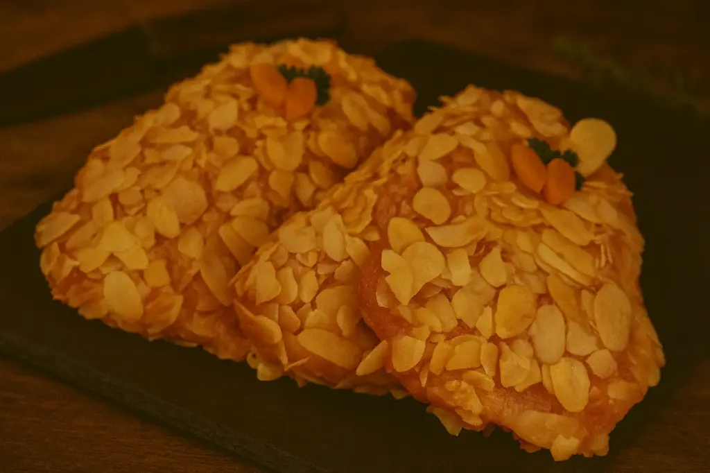 Escalope de veau farcie amandine